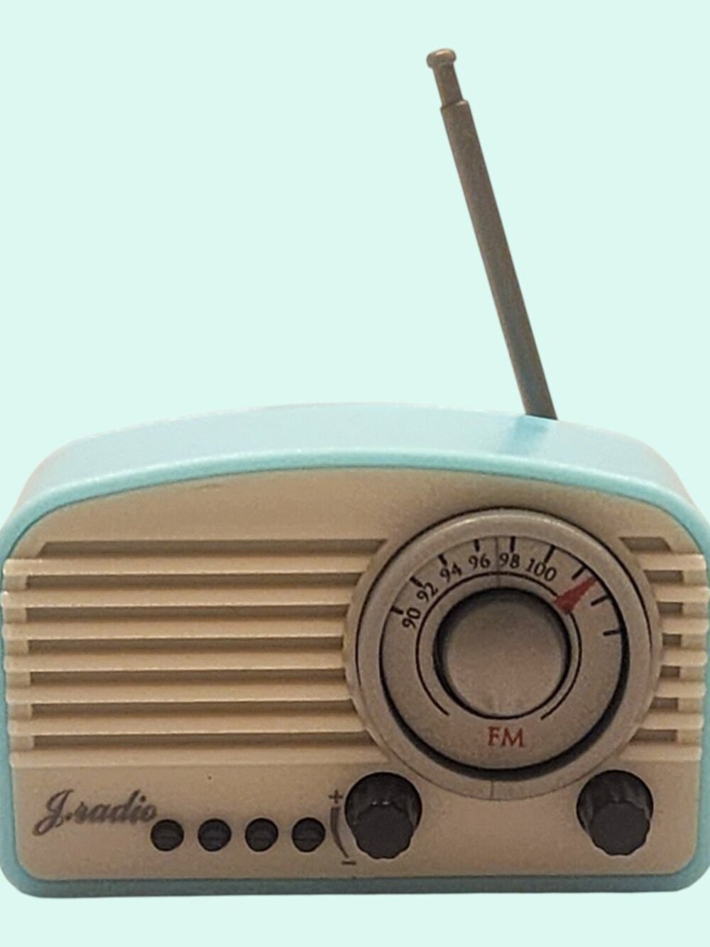 1/6 Scale Barbie-Sized Retro Blue Radio Miniature